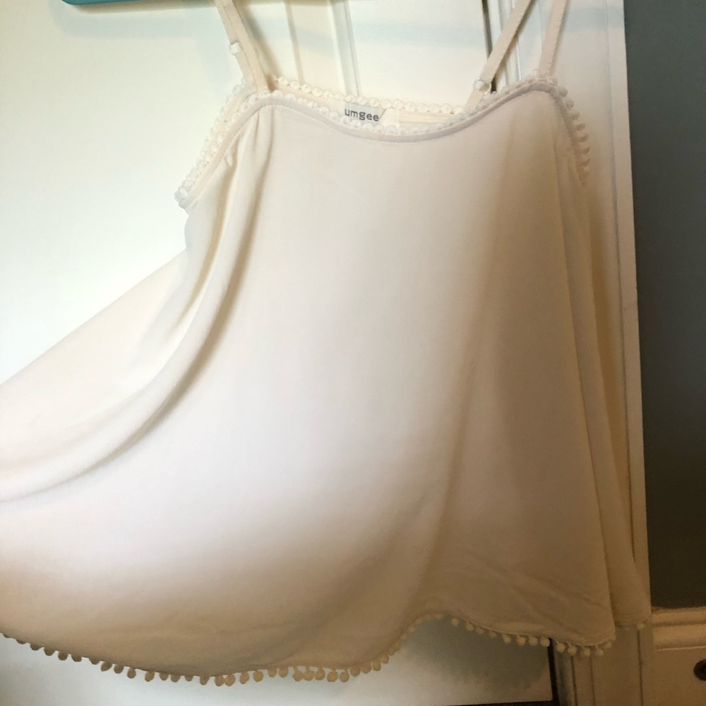 Light Beige Top with Pompoms